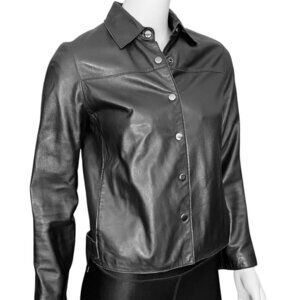 Danier Leather Soft Lightweight Black Jacket S 4/6​​​​​